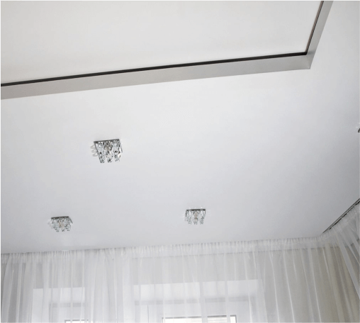 Двухуровневые натяжные потолки